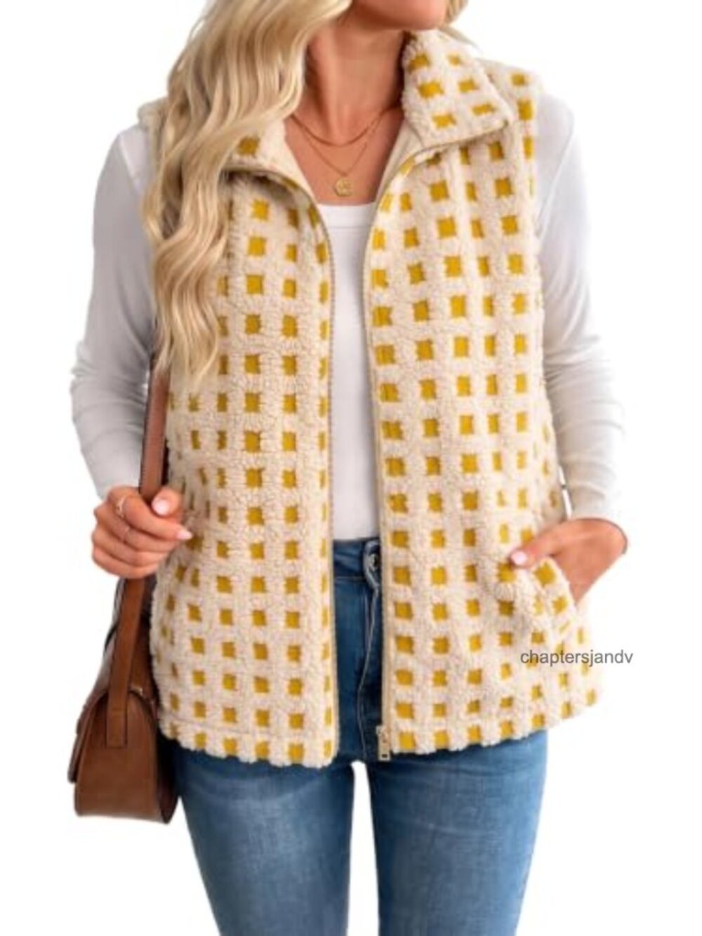 SHEWIN Women Sleeveless Quilted Vest Lightweight Zip Front Outerwear
